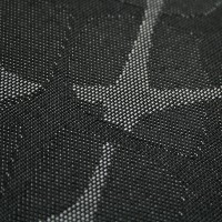 Жаккард «Паутинка» на поролоне (чёрно-серый, ширина 1,45 м., толщина 3 мм.) огневое триплирование