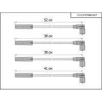 Высоковольтные провода «Cargen LPG» для ВАЗ 2110, 2115, Калина 1.6 L (8V)