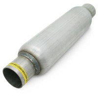Пламегаситель стронгер «FOR» круглый, жаброобразный диффузор, длина 400 мм, труба Ø55 мм (алюминизированная сталь)