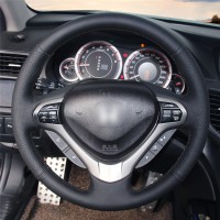 Оплетка на руль из «Premium» экокожи Honda Spirior (черная)